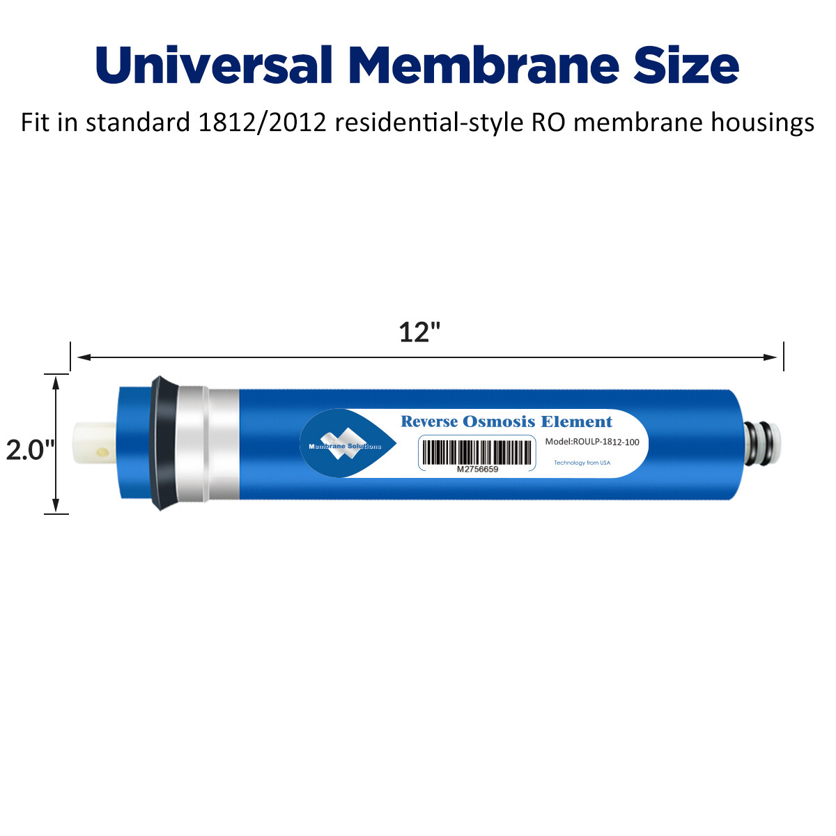 36/50/75/100/150/400/500/600 GPD RO Membrane Reverse Osmosis System Water Filter