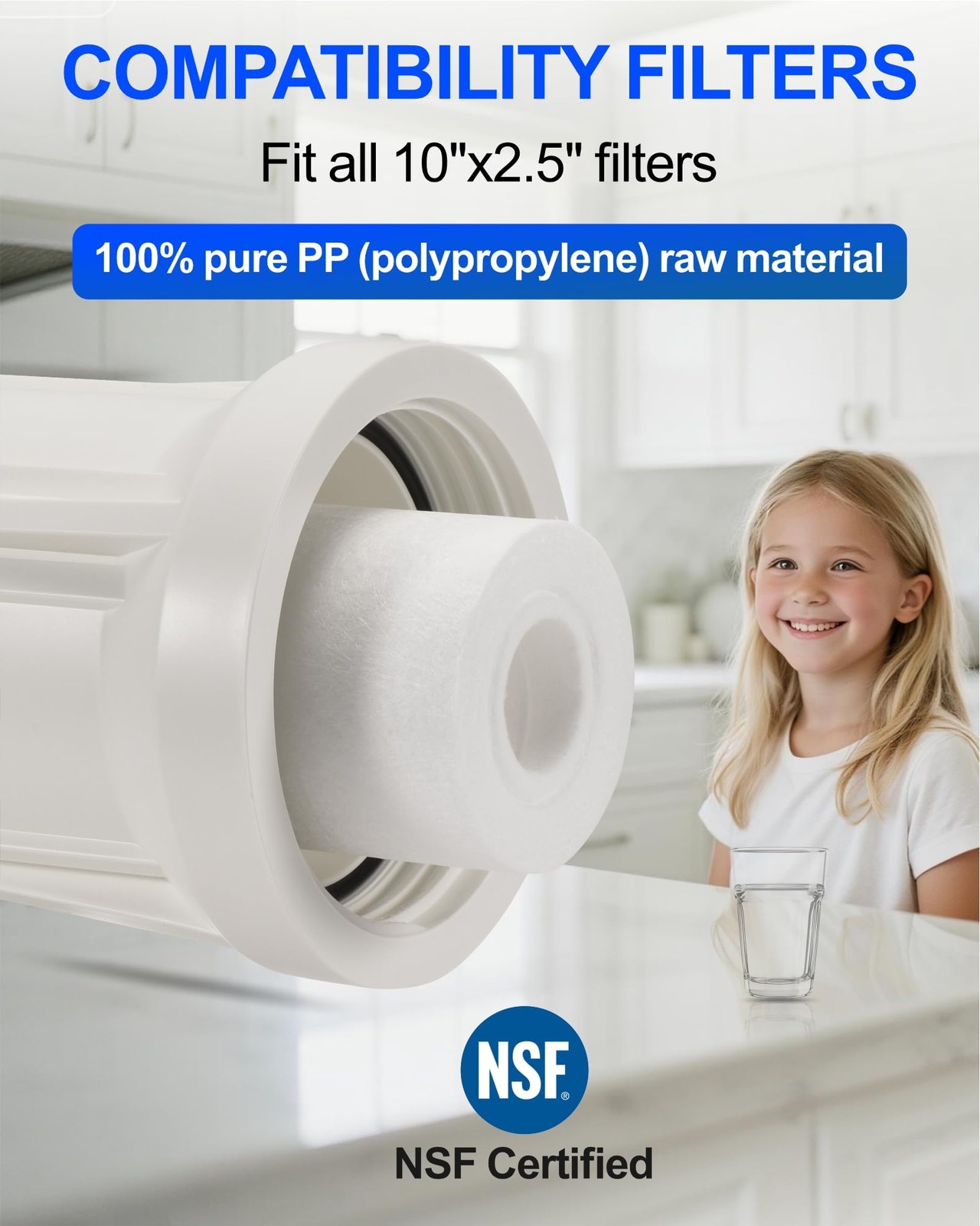 Under Sink Water Filtration System, NSF Certified Single Stage 10 x 2.5 Inch …