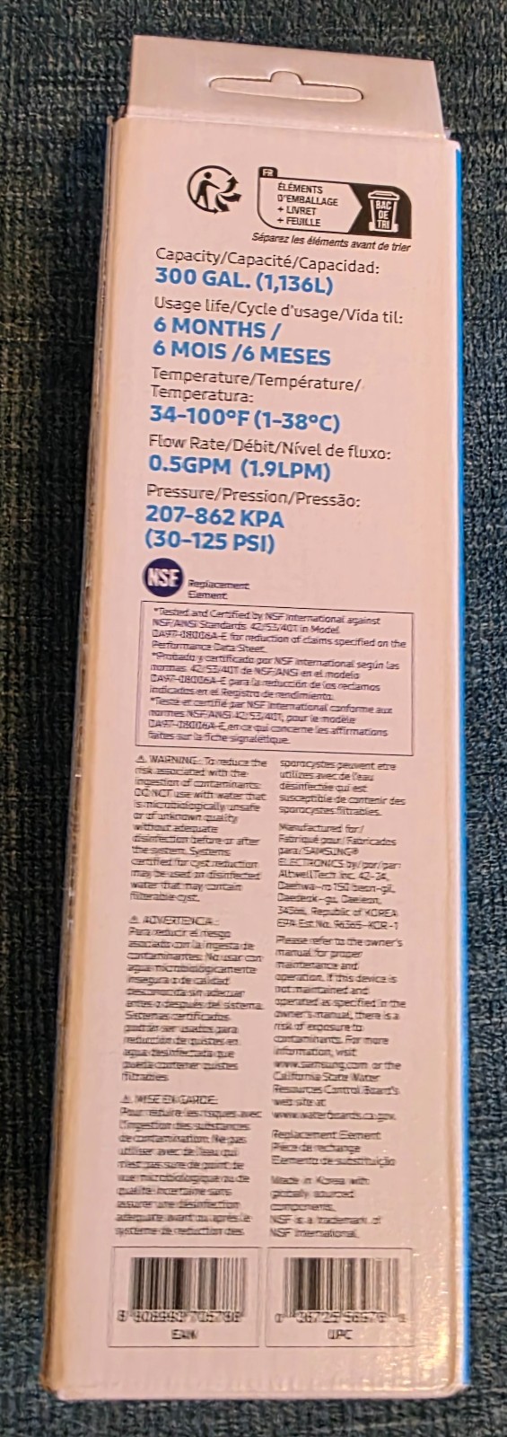 Samsung Water Filter HAF-CIN/EXP, DA29-00020B