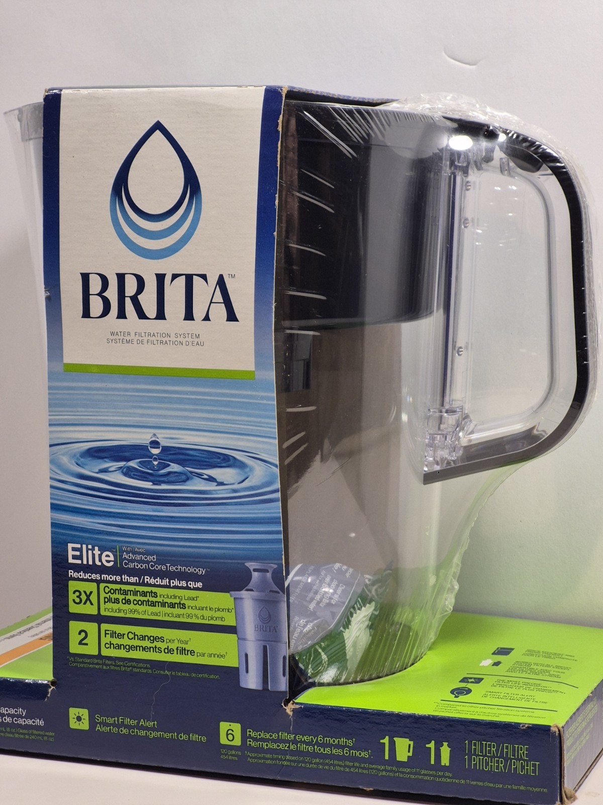 NEW Brita Elite Large 10 Cup Water Filter Pitcher with Advanced Core Technology
