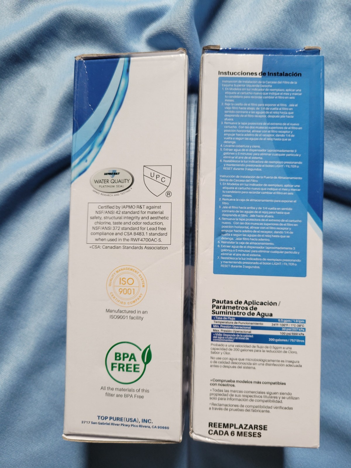 2 PACK ICEPURE RWF4700AC Water+ 2-PAK Air Filter Replacement for LG Refrigerator