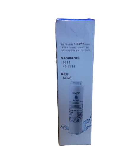 Refresh Water Fridge Filter R-MSWF Comp. w/ Kenmore 9914, 46-9914, GE MSWF New