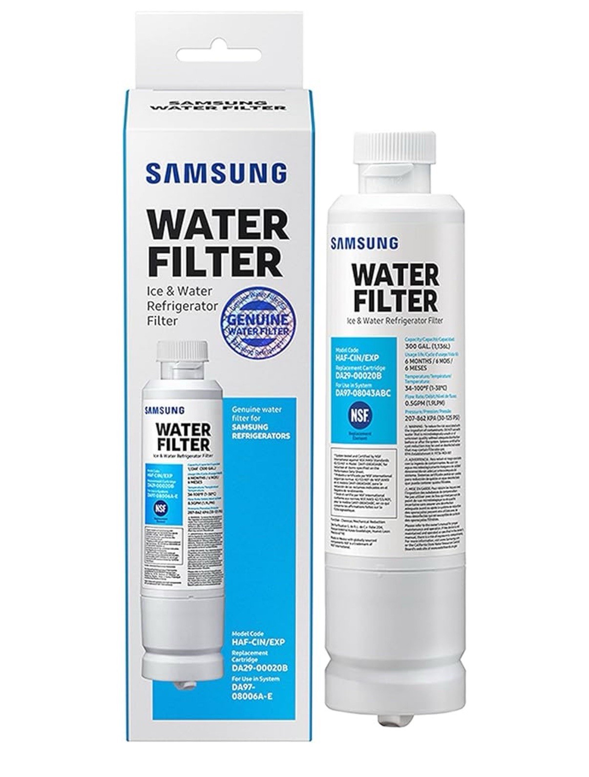 Samsung HAF-CIN/EXP Refrigerator Water Filter – White (DA29-00020B)