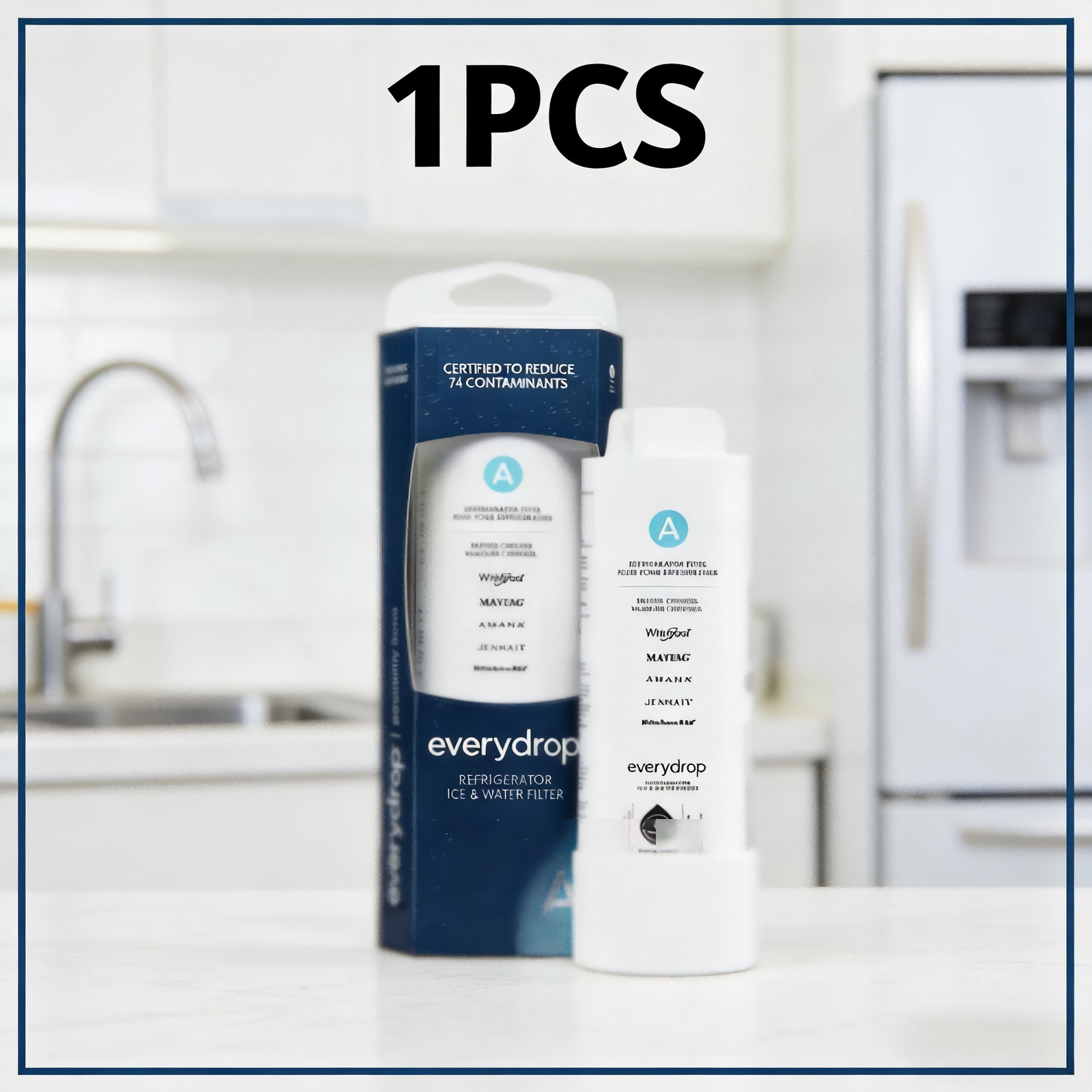 1 Pack EDRARXD1 Ice and Water Refrigerator Filter A