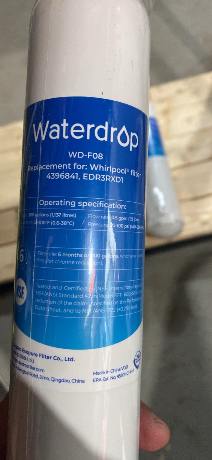 Lot Of 3 Waterdrop WD-F08 Refrigerator Water Filter, Fits Kenmore® 46-9083