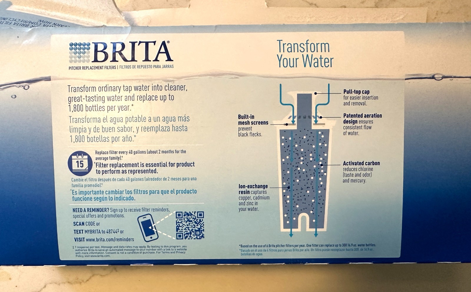 Brita Standard Replacement Water Filter 2 Pack – New Open Box