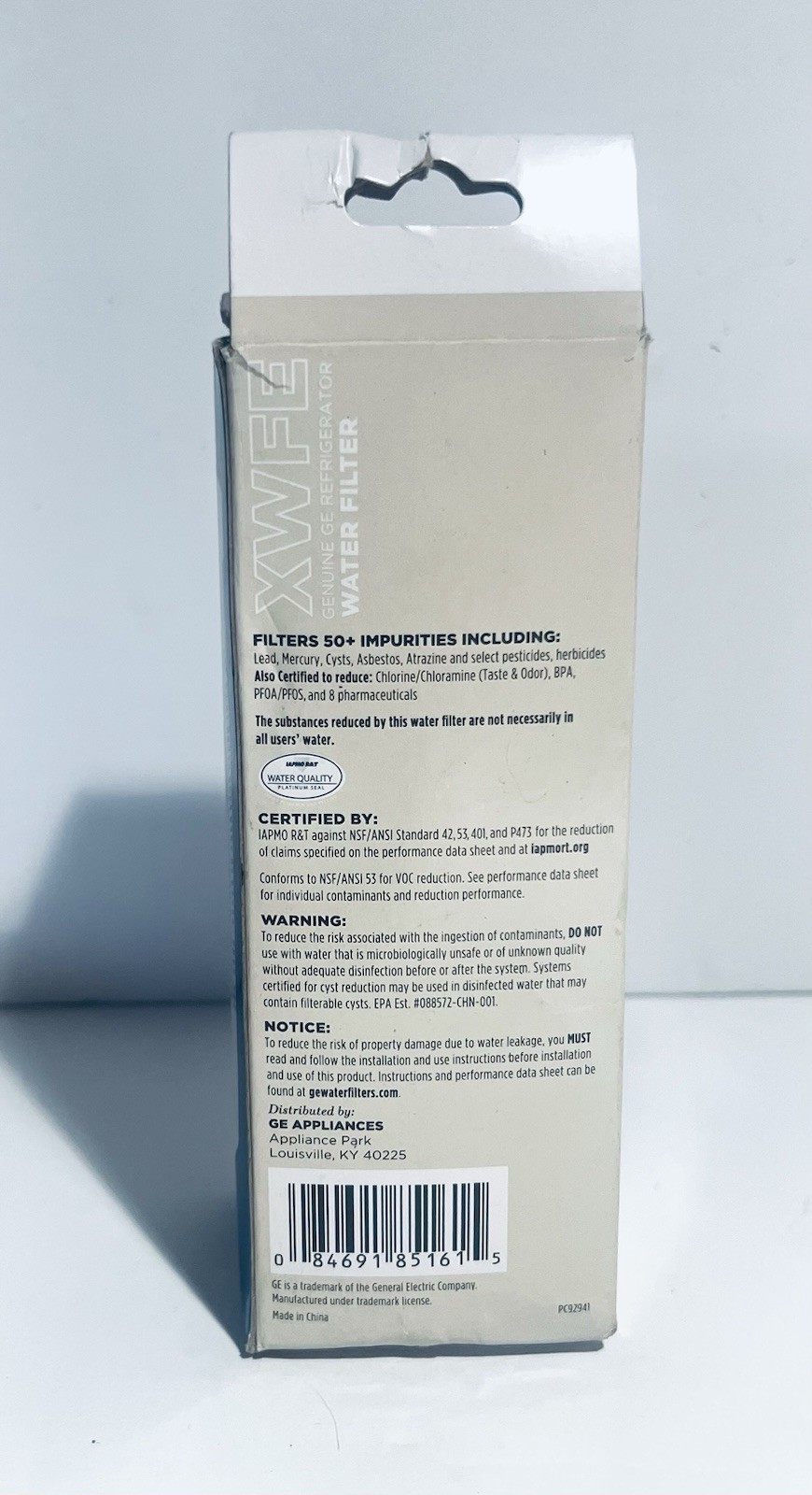 Genuine GE XWFE Refrigerator Water Filter White New