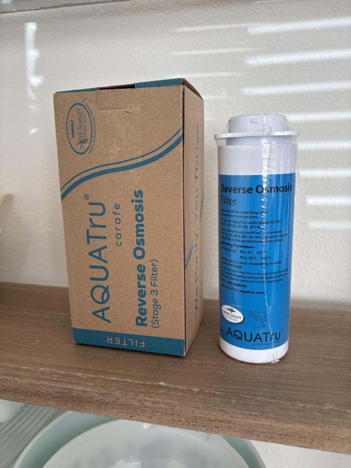 Aquatru Carafe AT100 Reverse Osmosis Filter NEW AND SEALED