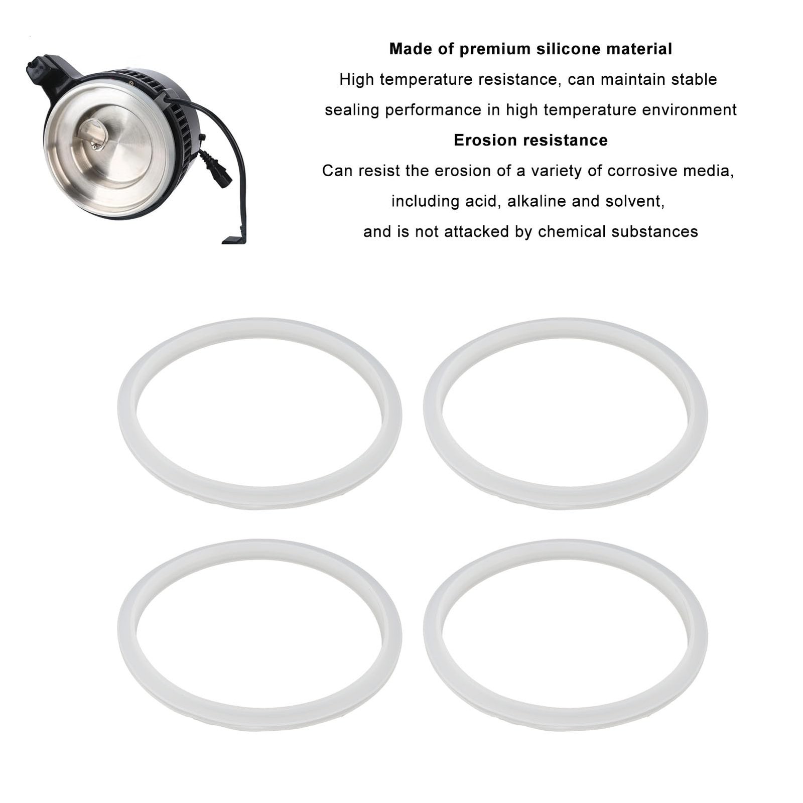 4 PCS Water Distiller Sealing Silicone Gaskets Spare Parts 4L