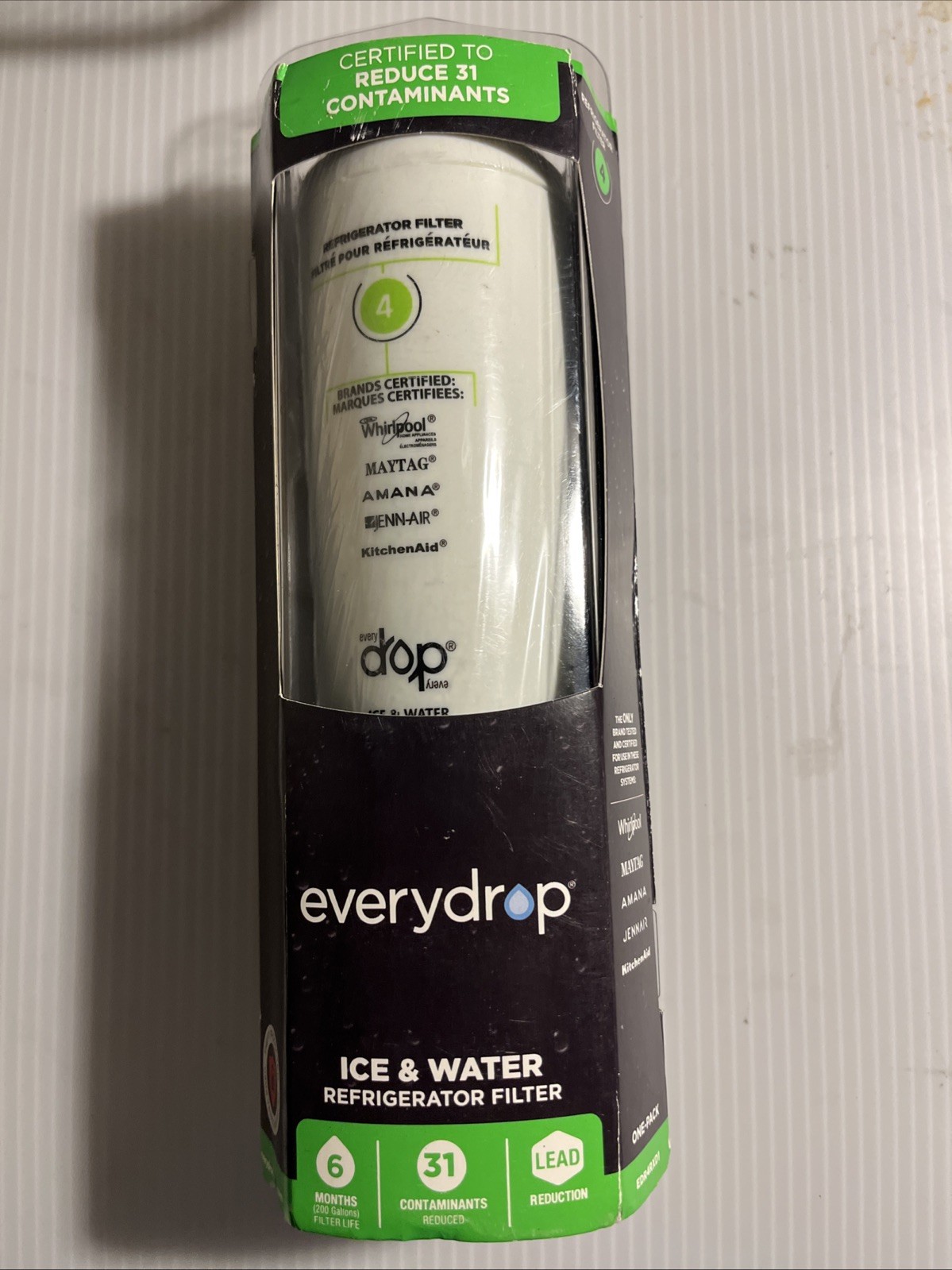 EveryDrop Ice and Water Refrigerator Water Filter 4 EDR4RXD1 Brand New & Sealed