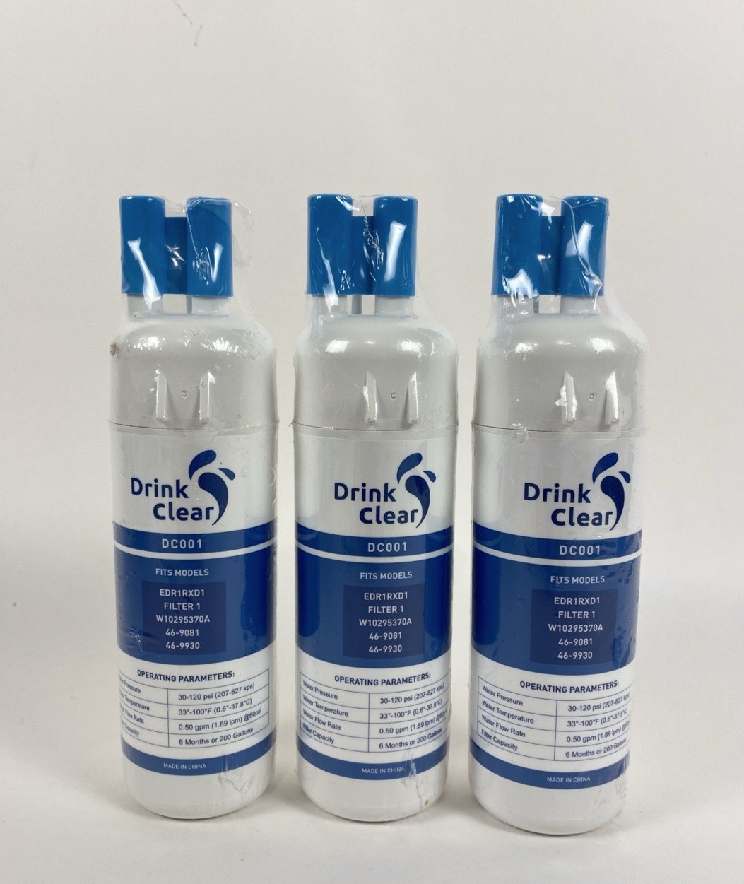 3 Pk Replacement Filters-Drinking Water EDR1RXD1, Filter 1, W10295370A, DC001