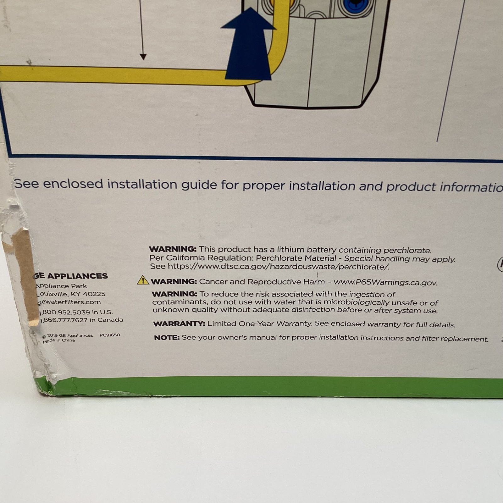 GE Appliances GXRQ18NBN Reverse Osmosis Under Sink Water Filtration System