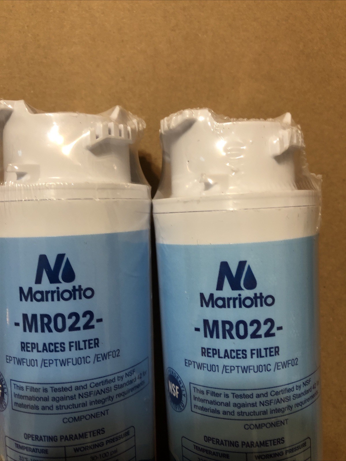 Marriotto MR022 Replacement Water Filter – Pack Of 2 – New Sealed