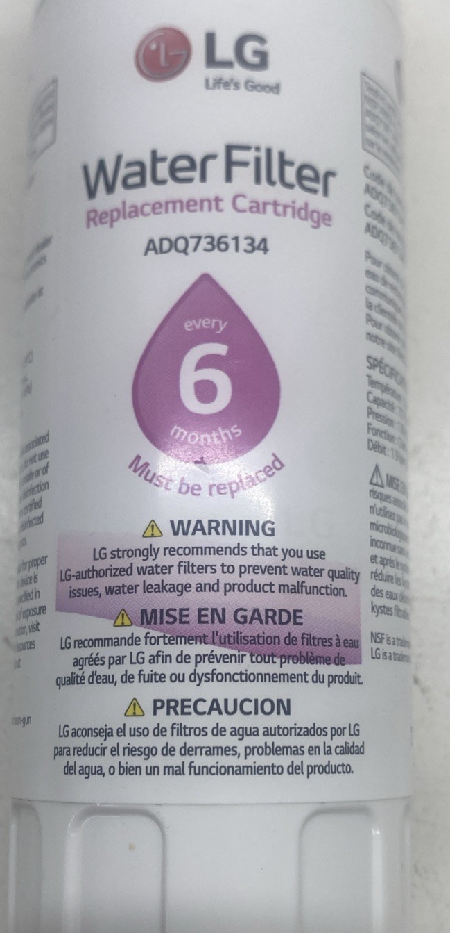 1 LG LT800P Refrigerator Replacement Water Filter New Fit ADQ736134, White
