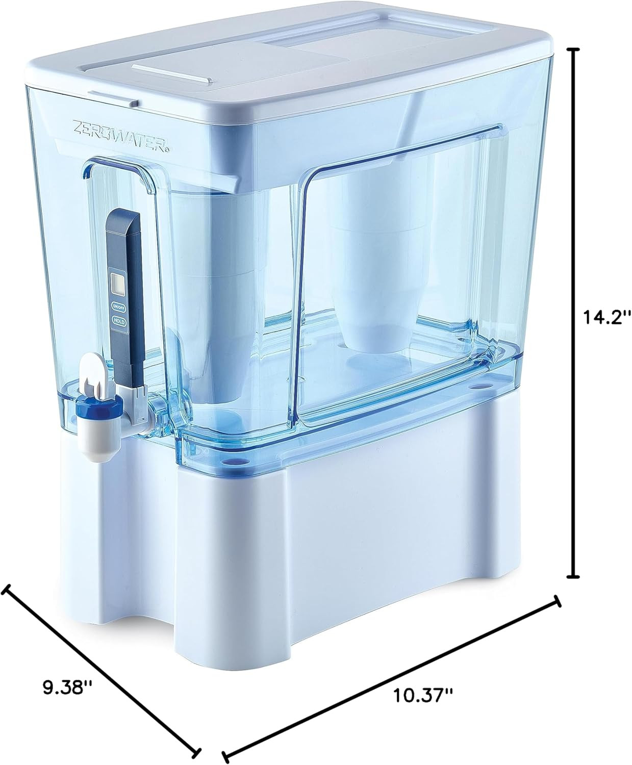 Zerowater 52-Cup Ready-Read 5-Stage Water Filter Pitcher Dispenser with 5-Stage