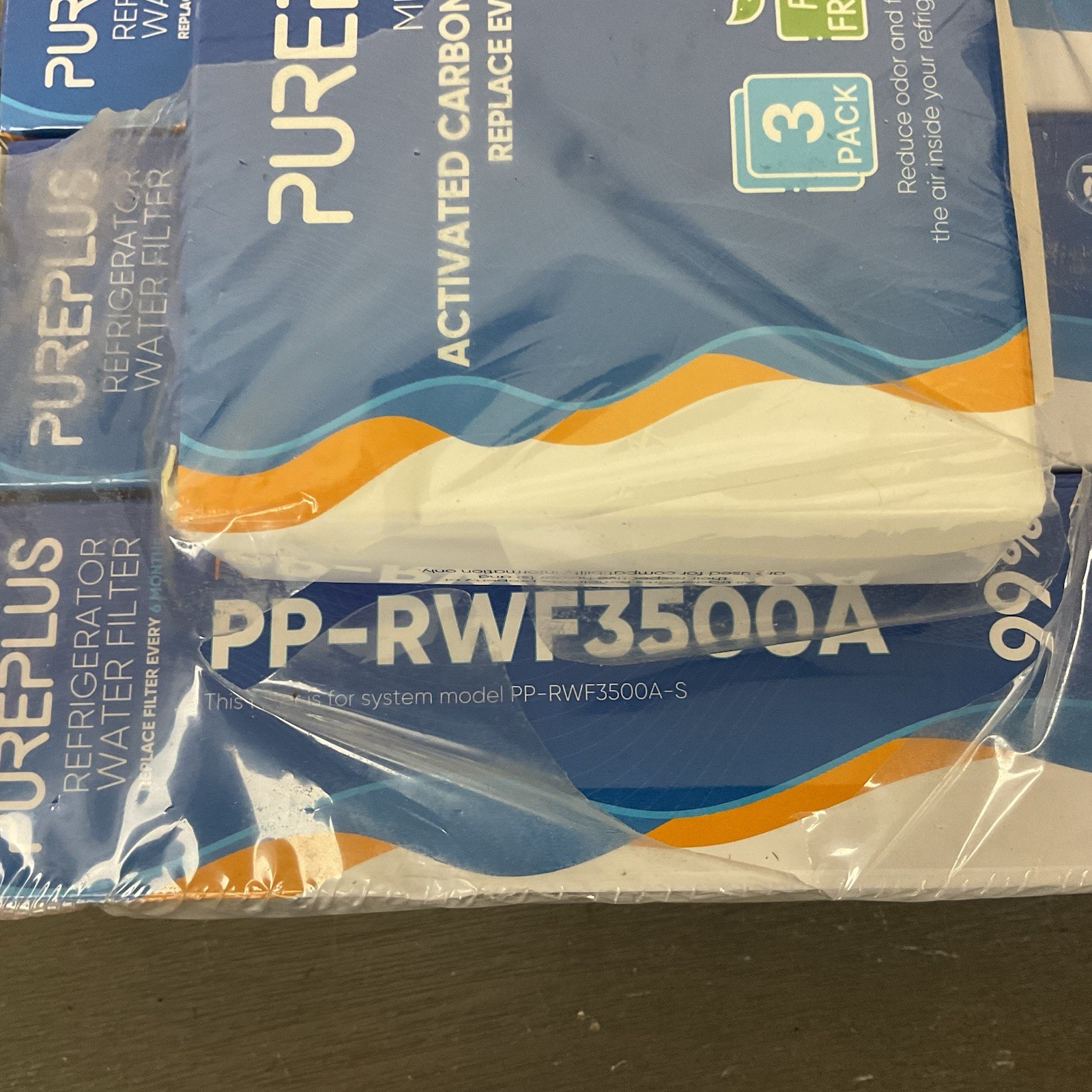 Pureplus Combo Pack: 3 PP-RWF3500A Water Filters & 1 AF004 3-Pack Air Filters