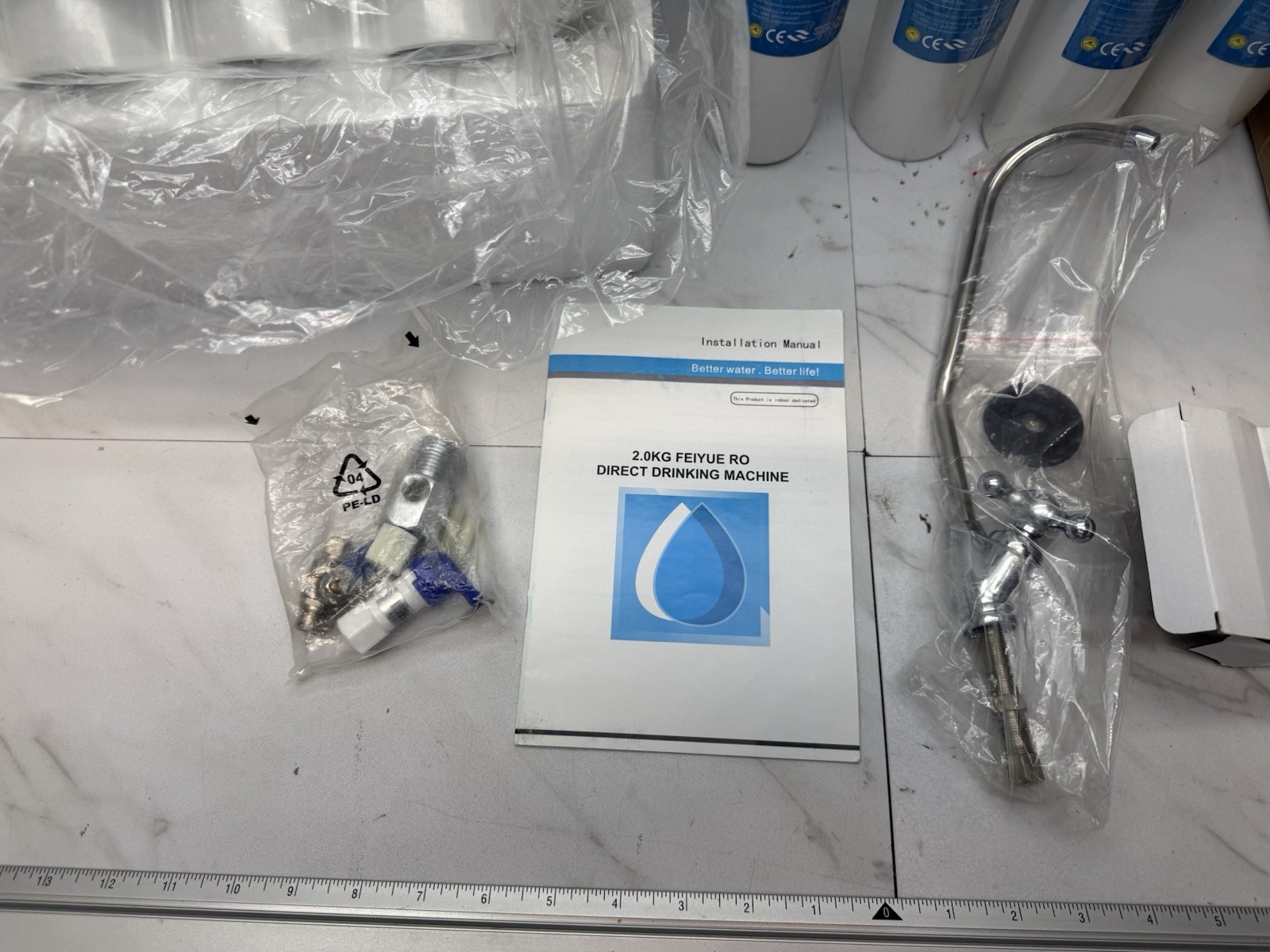 Reverse Osmosis Water Filtration System 4 Stage Under Counter PAE GUC