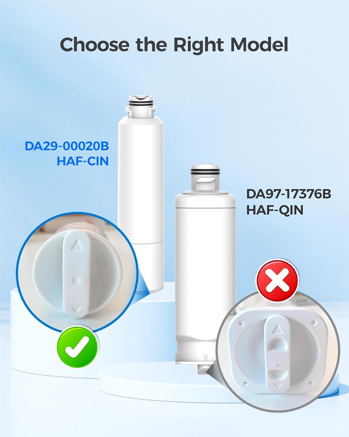 Waterdrop DA29-00020B Refrigerator Water Filter, Replacement for Samsung HAF-CIN