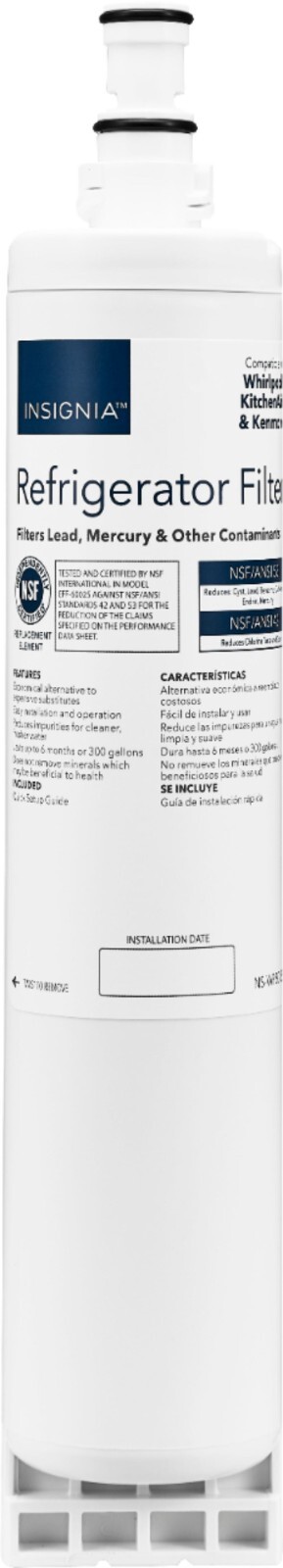 Insignia-NSF 53/42 Water Filter Replacement for Whirlpool, Kitchen Aid & Kenmore
