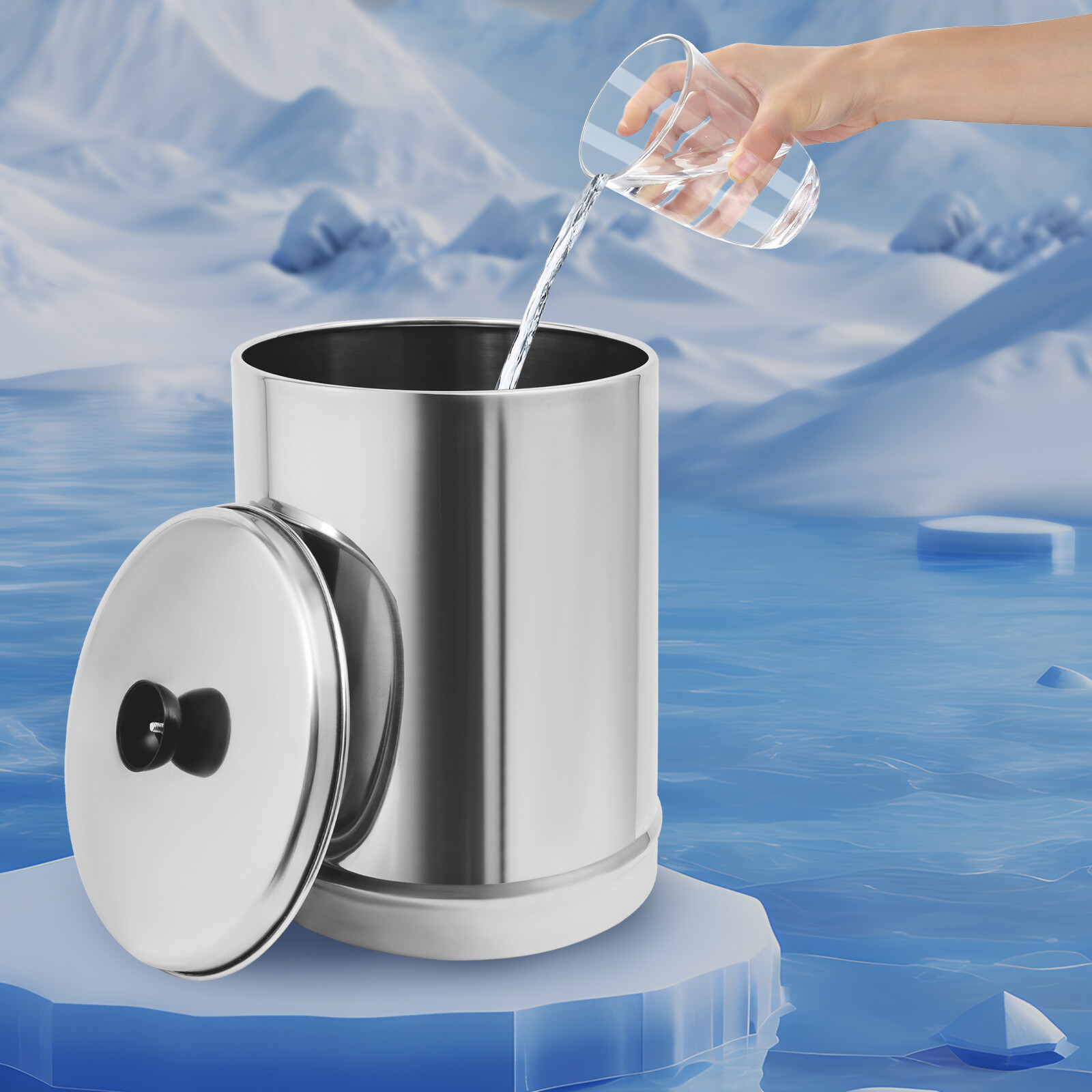 304 Stainless Steel Gravity Water Filter Countertop Purification System 2.25Gal