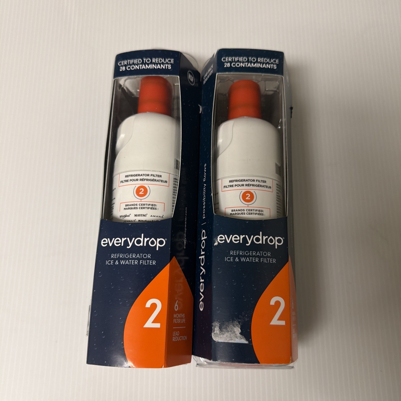 EveryDrop 2 Ice And Water Refrigerator Water Filter ΕDR2RXD1 Lot Of 2 Sealed