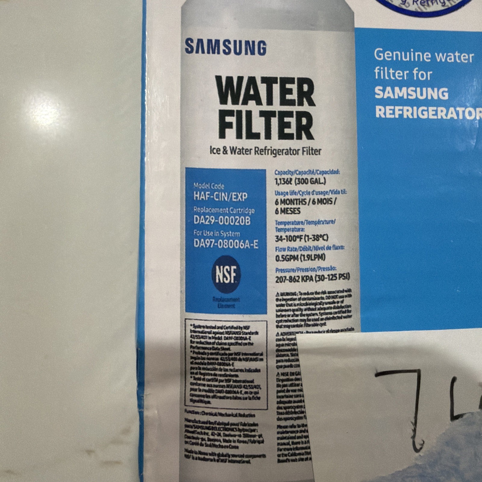 Samsung DA2900020B2P Filter