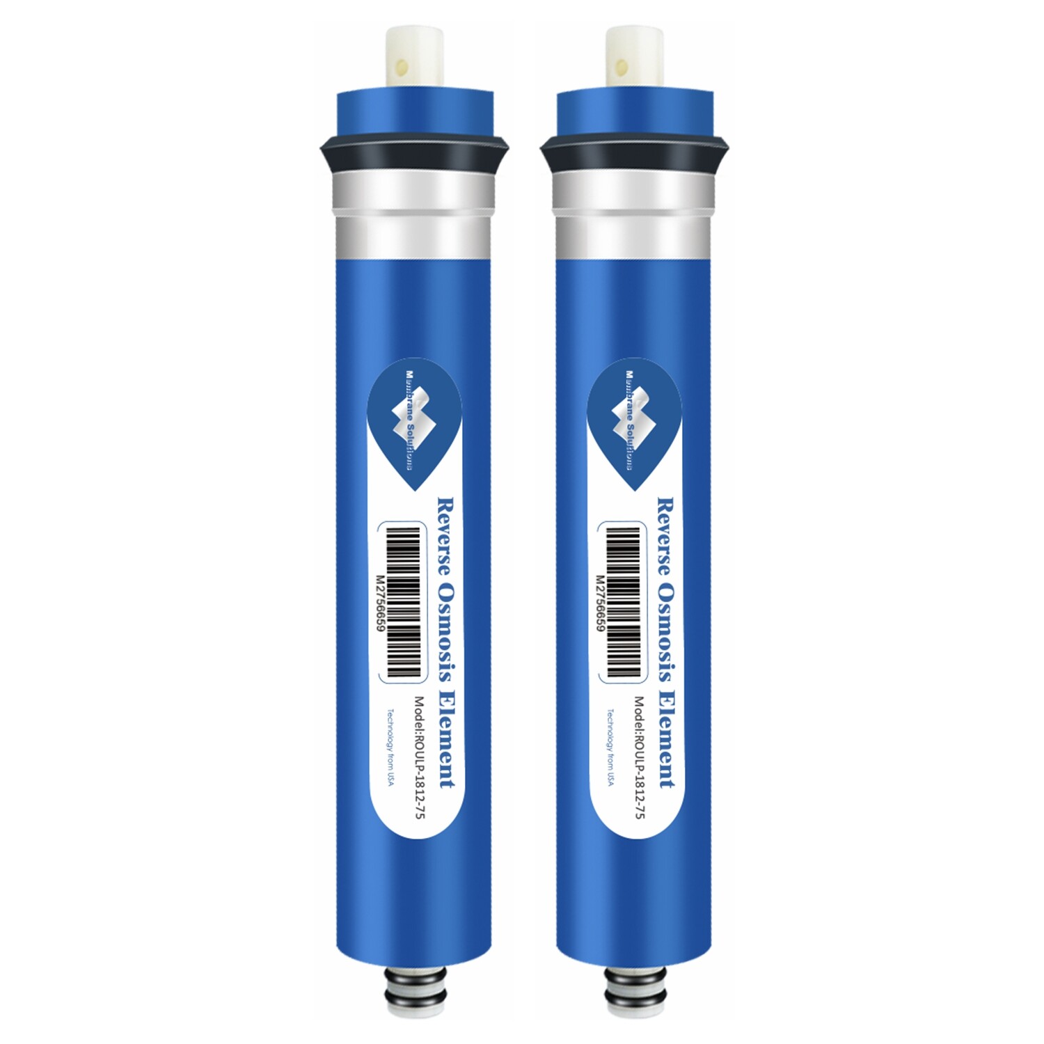 2 Pack 50/75 GPD RO Membrane Reverse Osmosis Purifier Water Filter Replacement