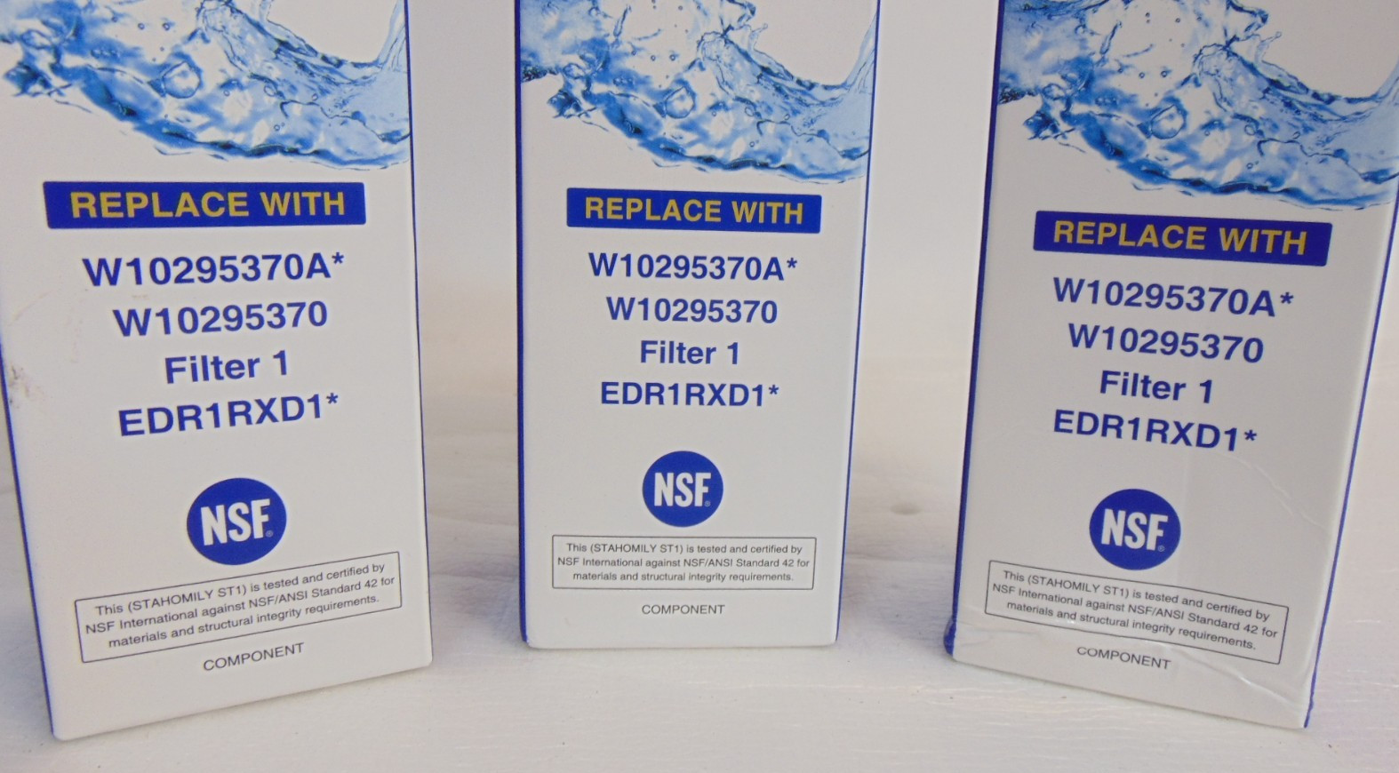 EDR1RXD1 W10295370A 3 Pack Water Fridge Filter 1 Stahomily ST1 Kenmore Maytag