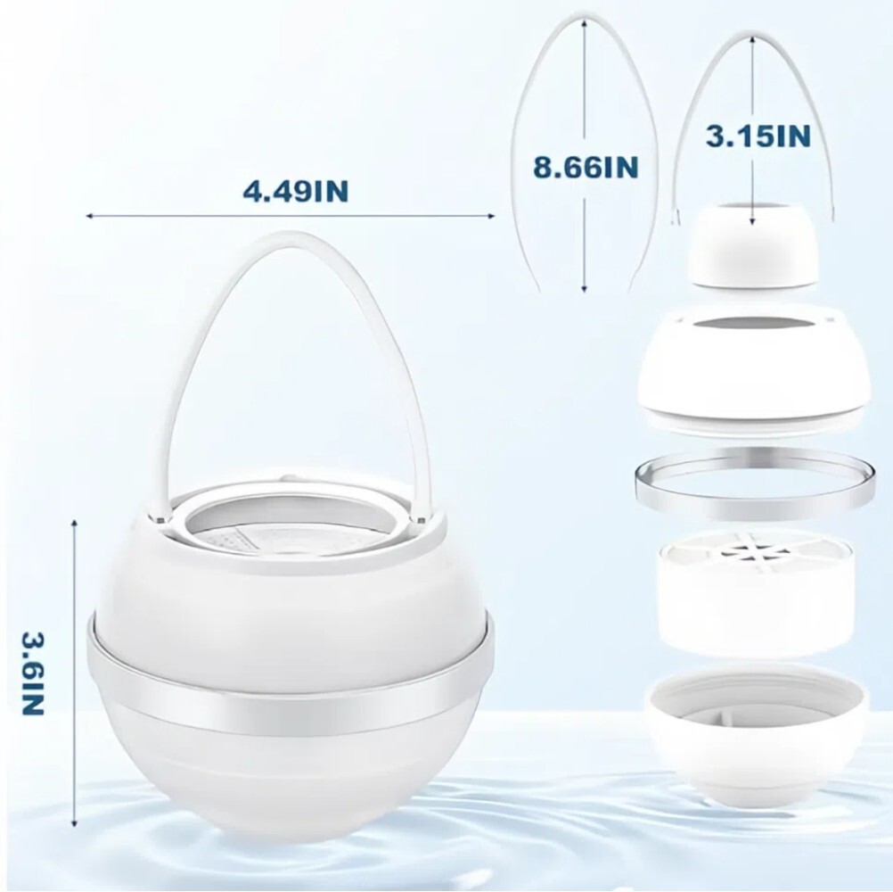 FEELSO Bath Filter for Tub Faucet, Bath Water Filter with 2 Filter Cartridges