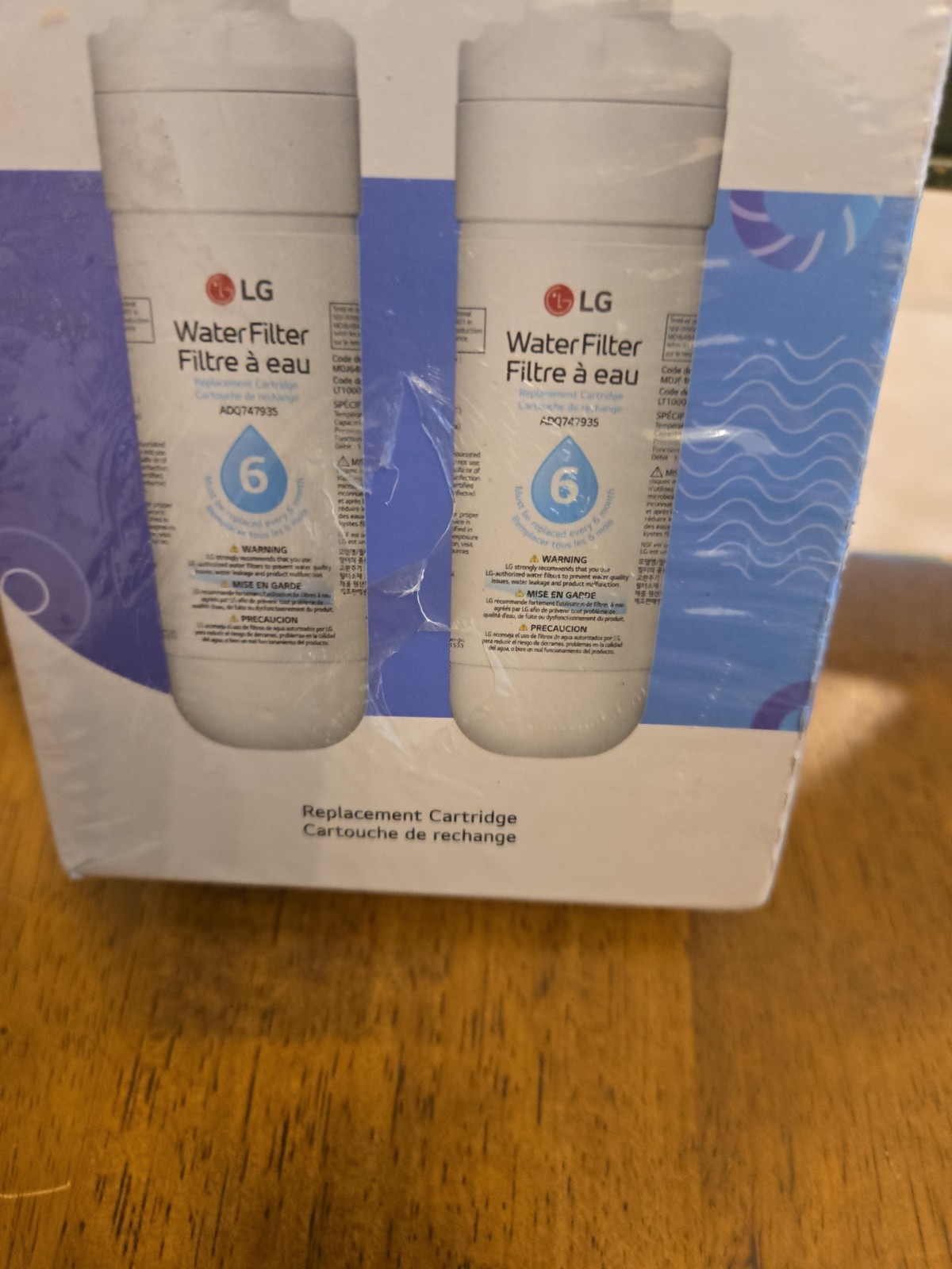LG LT1000P2 Refrigerator Water Filter 2 Pack Genuine Replacement NEW Sealed 1