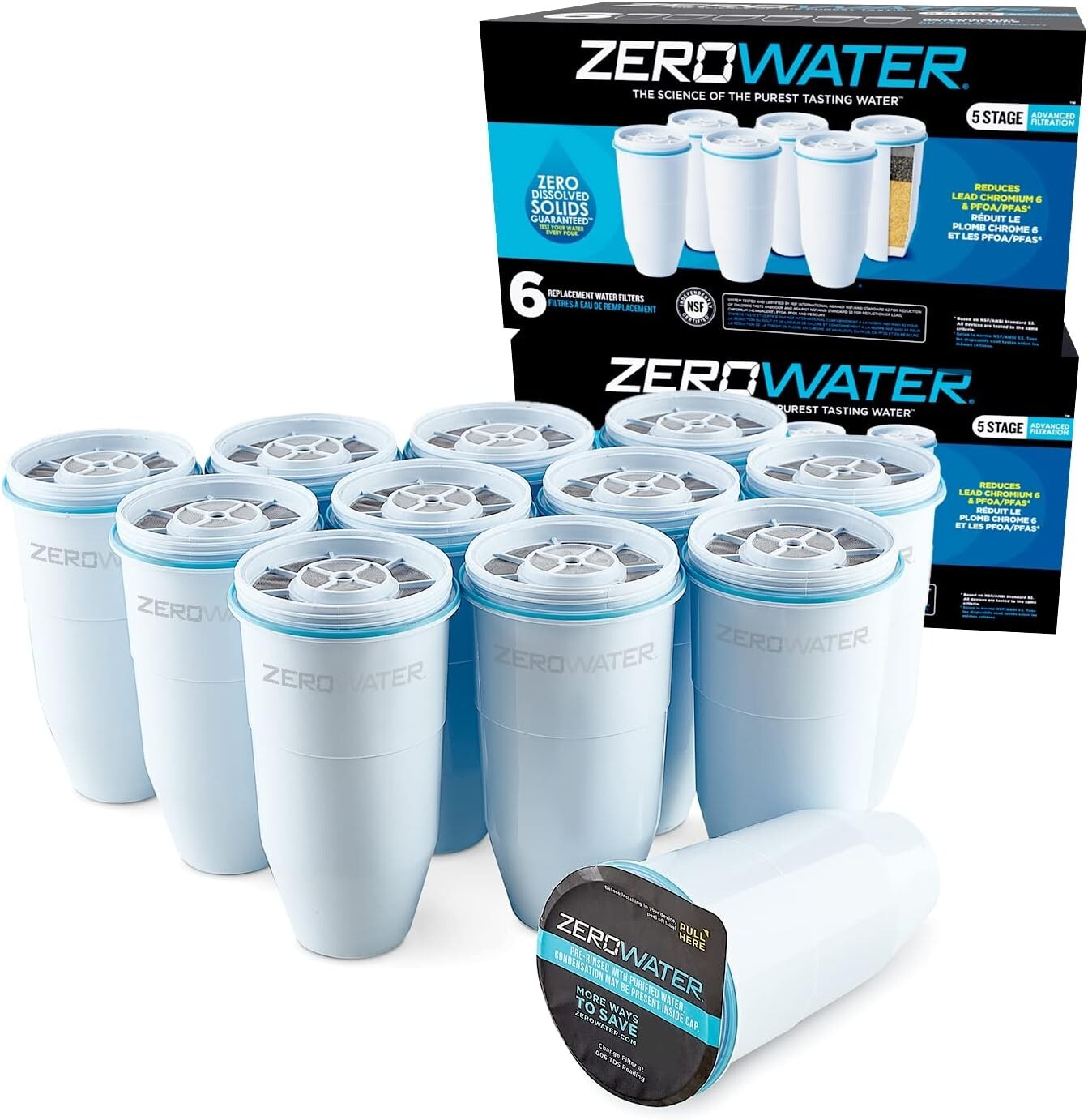 Premium 5-Stage Water Filter Replacement Pack – Certified PFOA/PFOS Lead Redu…