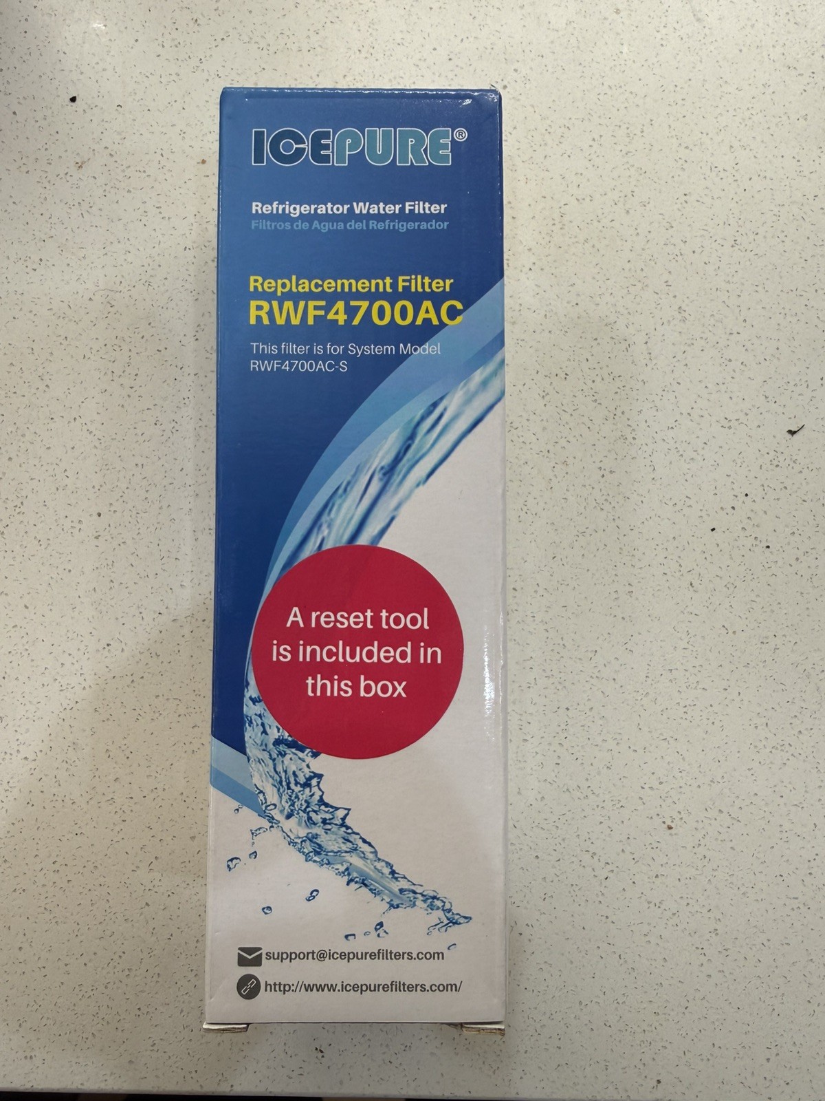 RWF4700AC Water Filter Fit for LT1000P, ADQ747935, LMXS28626D, LT1000PC 3PACK