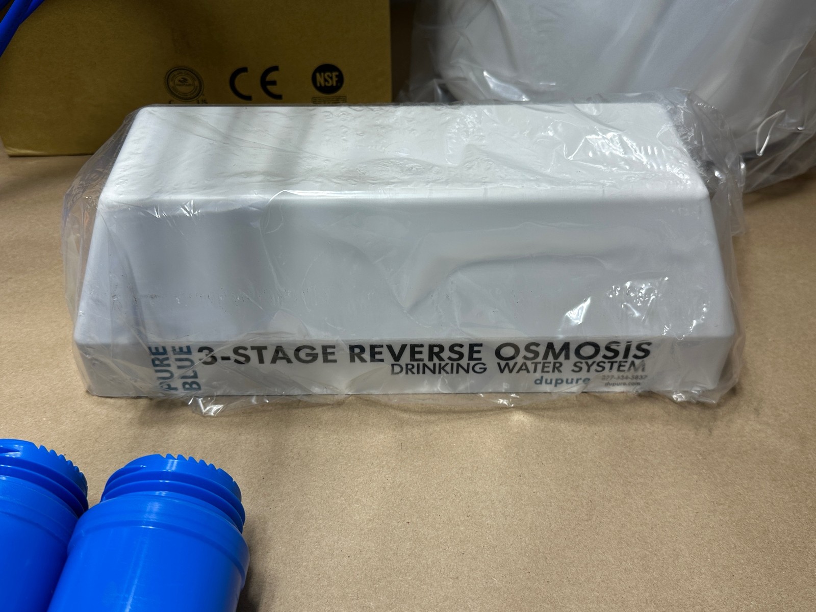 Pure Blue 3-Stage 1:1 80 GPD Certified Reverse Osmosis Water Filtration System