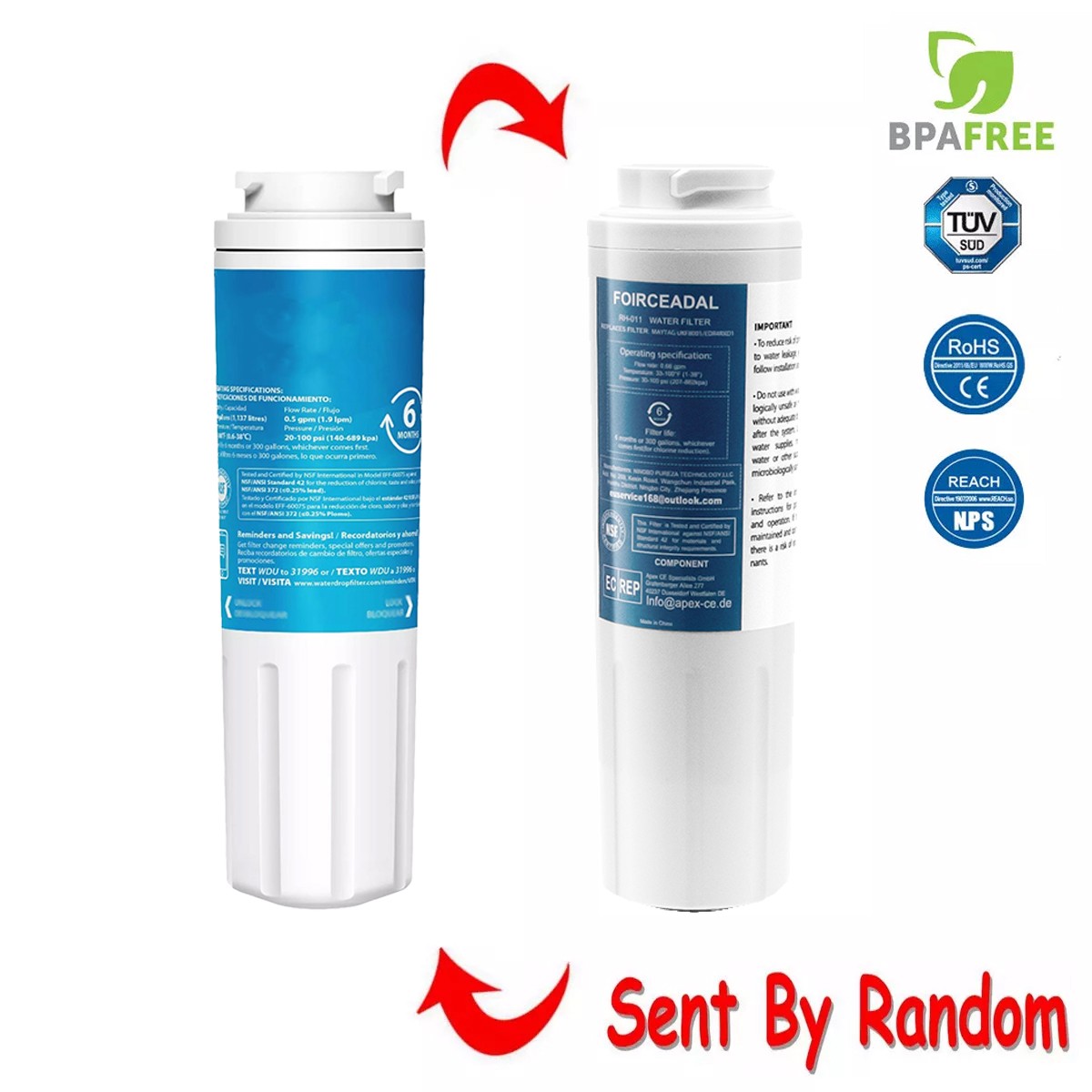 10~1 Pcs UKF8001 Water Filter, Replacement for Maytag UKF8001AXX-200 Ice Filter