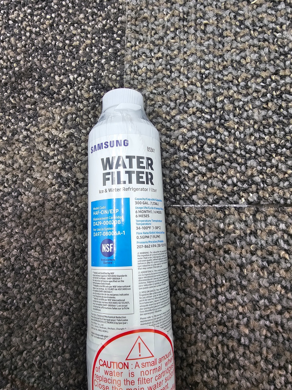 (QTY 6) Samsung DA29-00020B HAF-CIN/EXP Refrigerator Water Filter Carbon Block