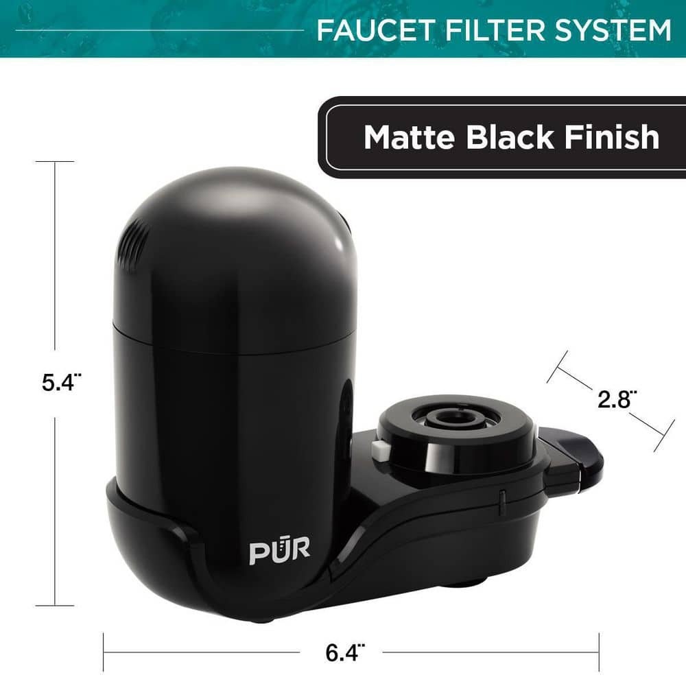 PUR PLUS Faucet Mount Filtration System, Black