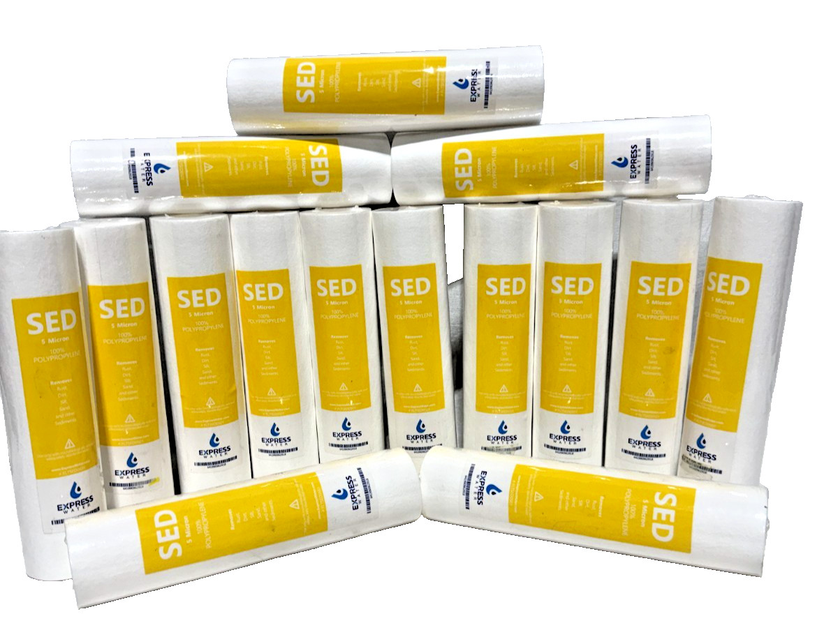 Express Water 5 Micron 10in Sediment Water Filter Cartridges 16 Pack FLTSED0501