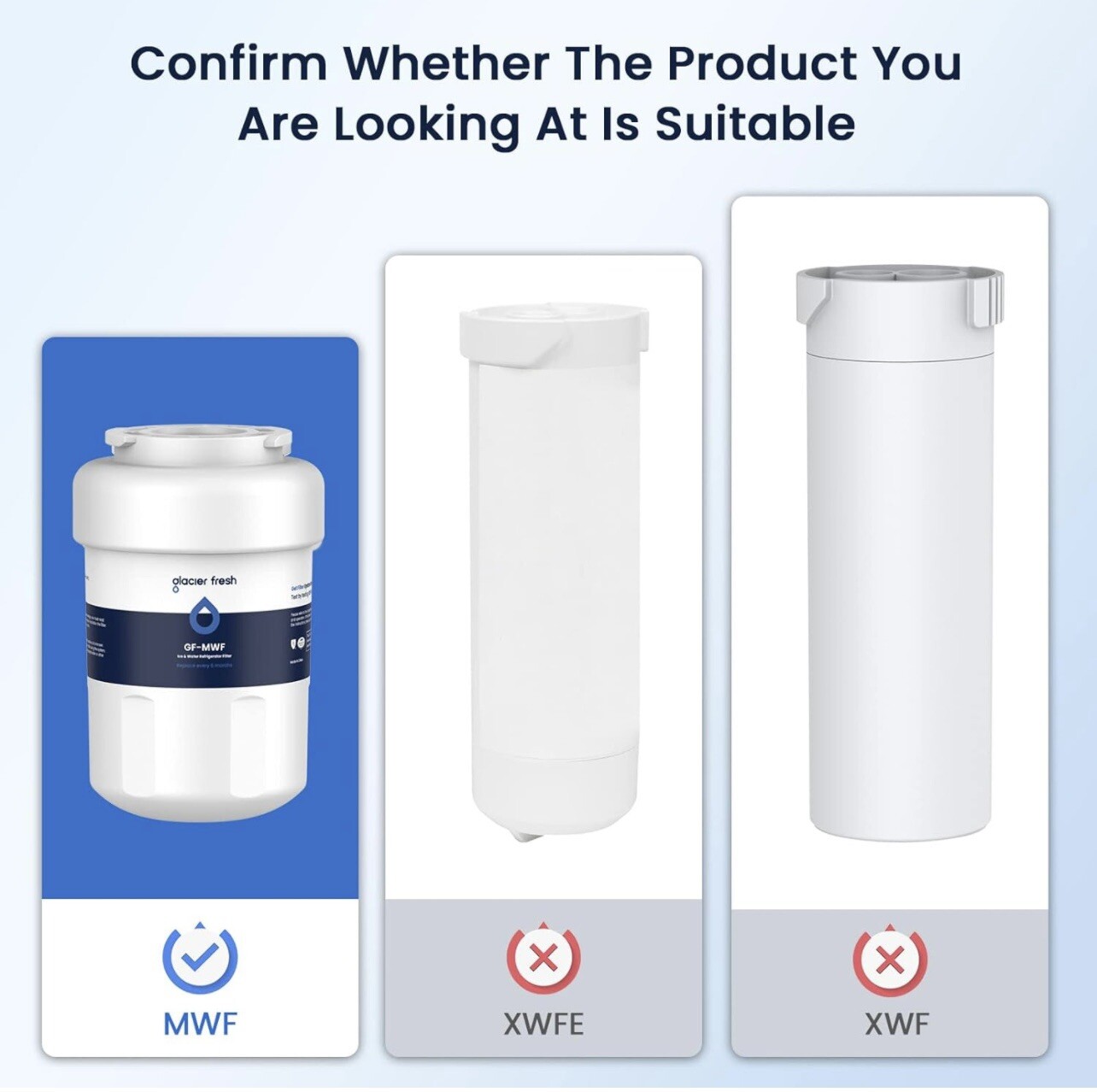 2 pack-GF Replacement for MWF Fridge Water Filters- See Description!