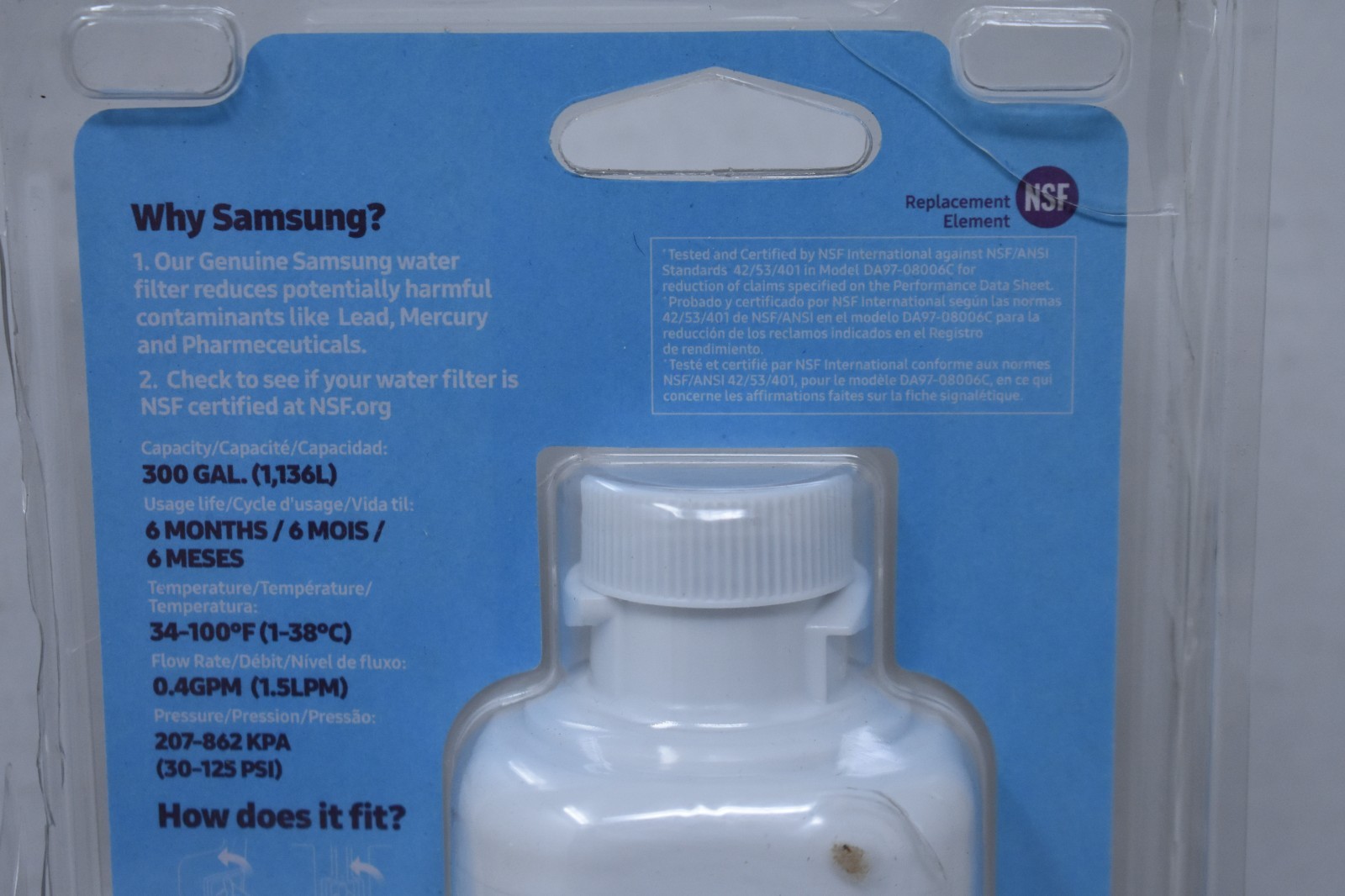 SAMSUNG Genuine HAF-QIN Refrigerator Water Filter for System DA97-08006C