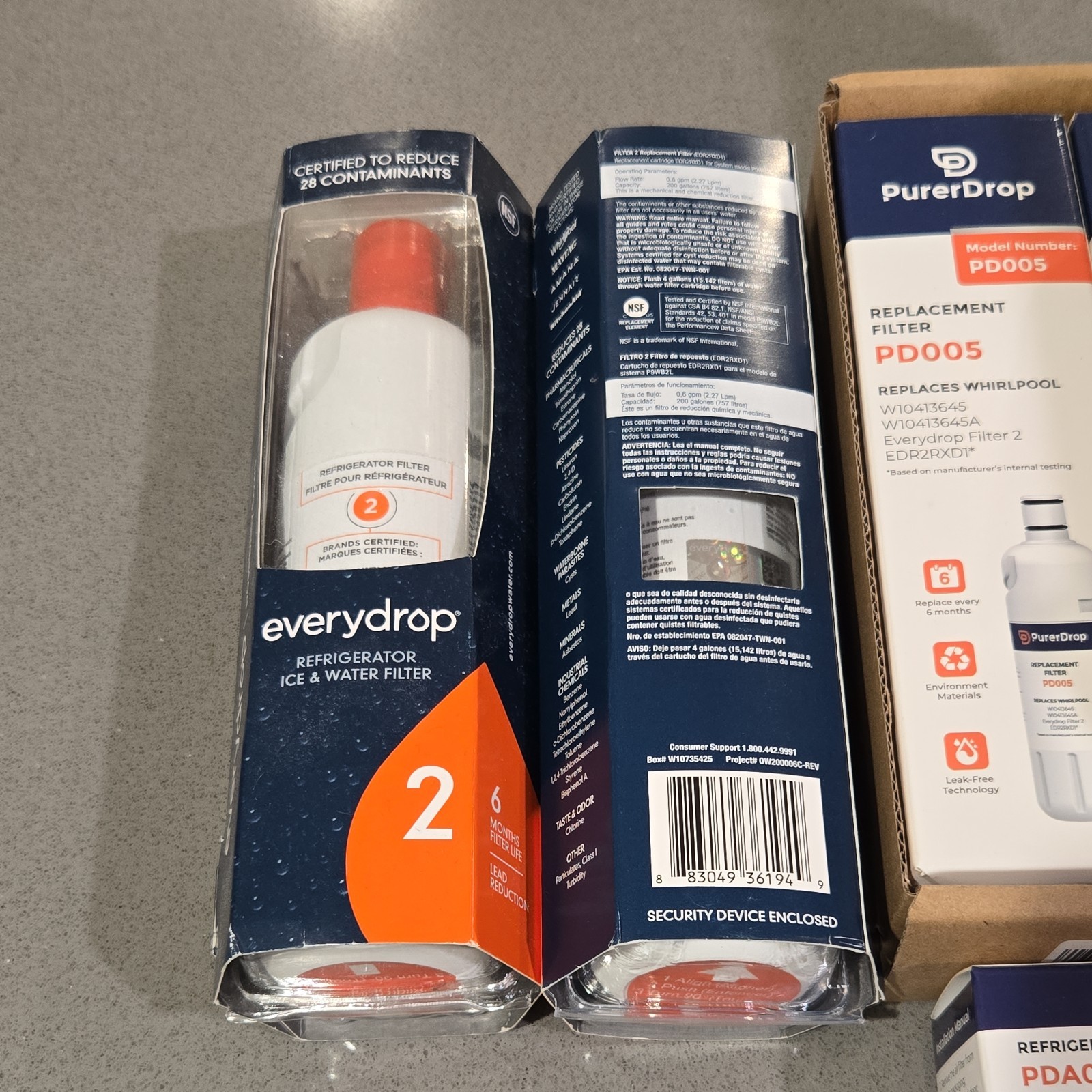 EveryDrop #2 Ice & Water Refrigerator Filter ΕDR2RXD1 + freebies