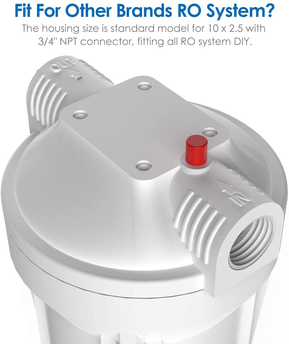 10 Inch Whole House Water Filter System Housing with Sediment Filter Replacement