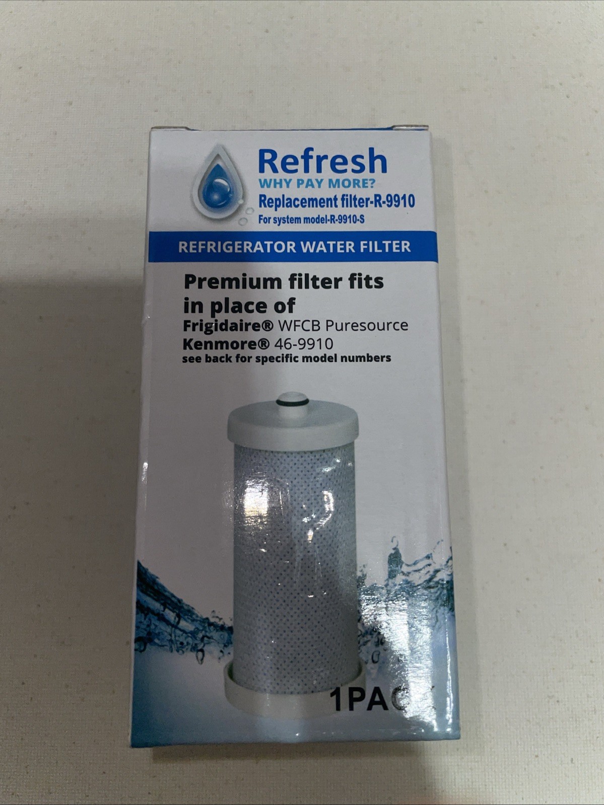 Refrigerator Water Filter Refresh R-9010 Frigidaire/ Kenmore Replacement New