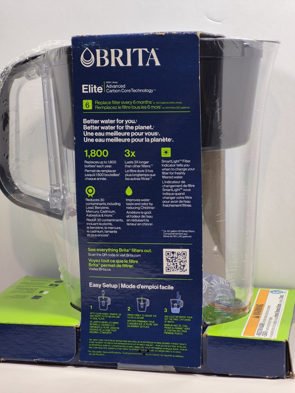 NEW Brita Elite Large 10 Cup Water Filter Pitcher with Advanced Core Technology