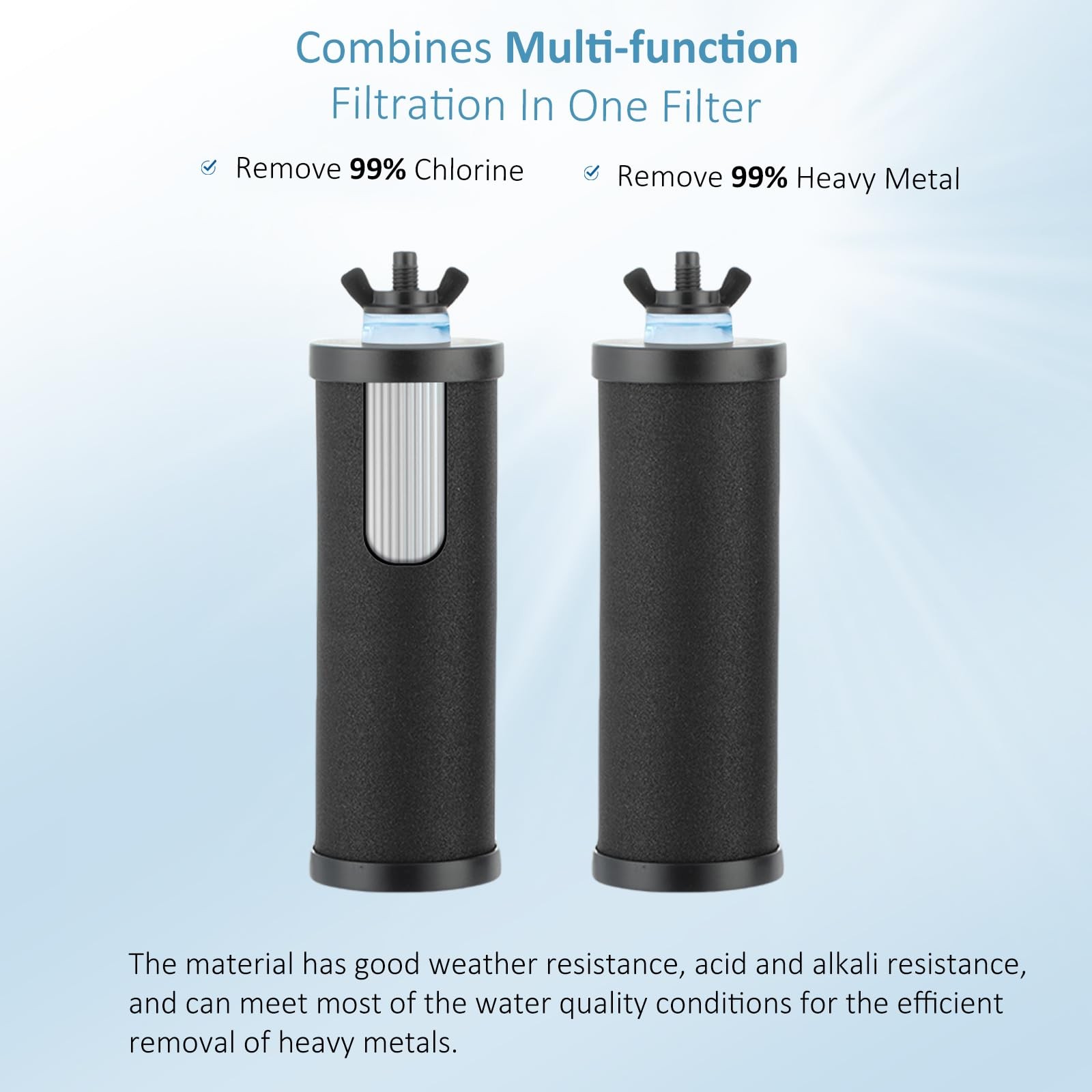 2.25G Ultra-Filtration Gravity Water Filter System-304 Stainless Steel Counte…