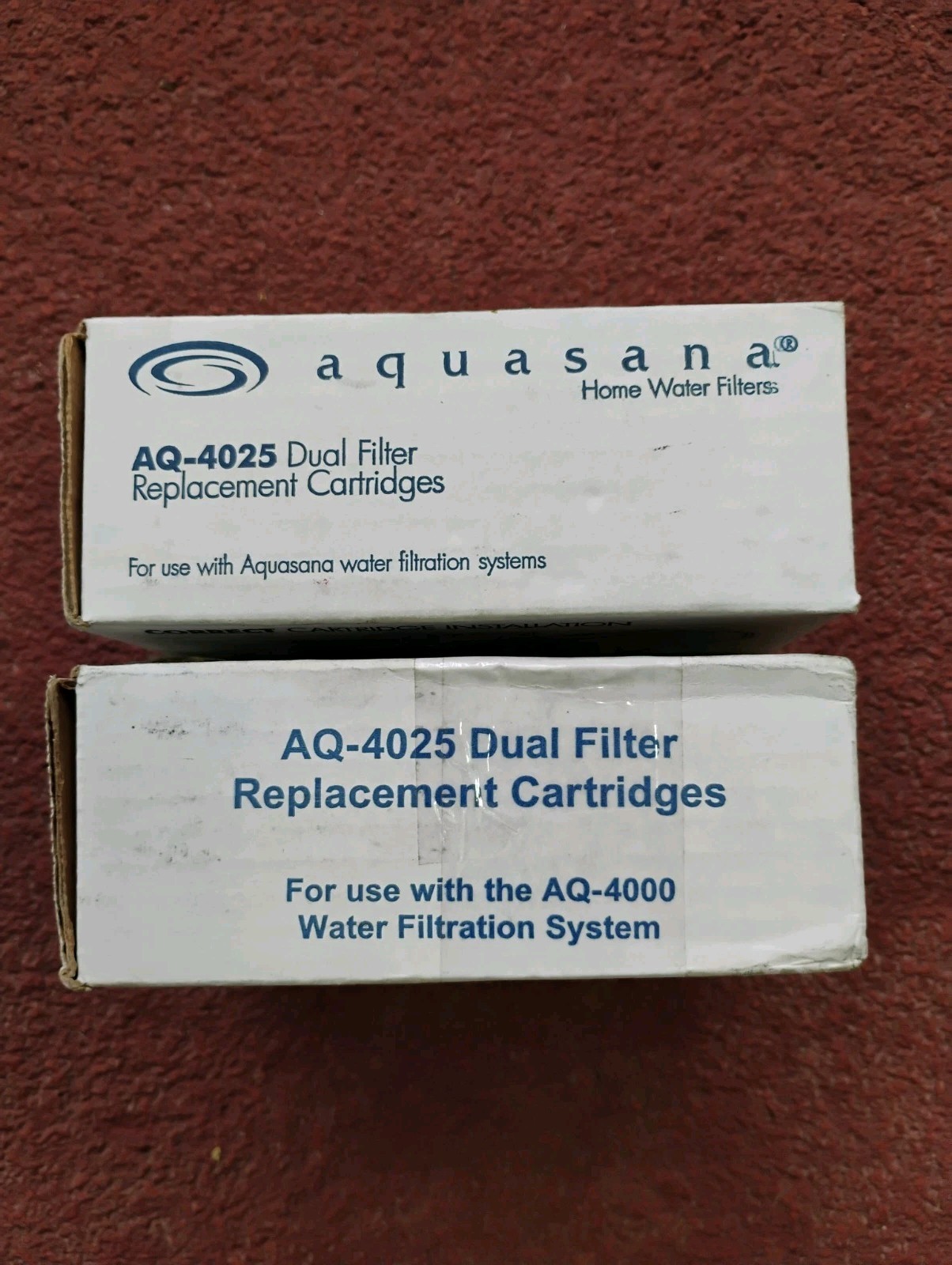 Aquasana AQ-4025 Dual Filter Replacement Cartridges Lot of 2 Packs 4 Filters NOS