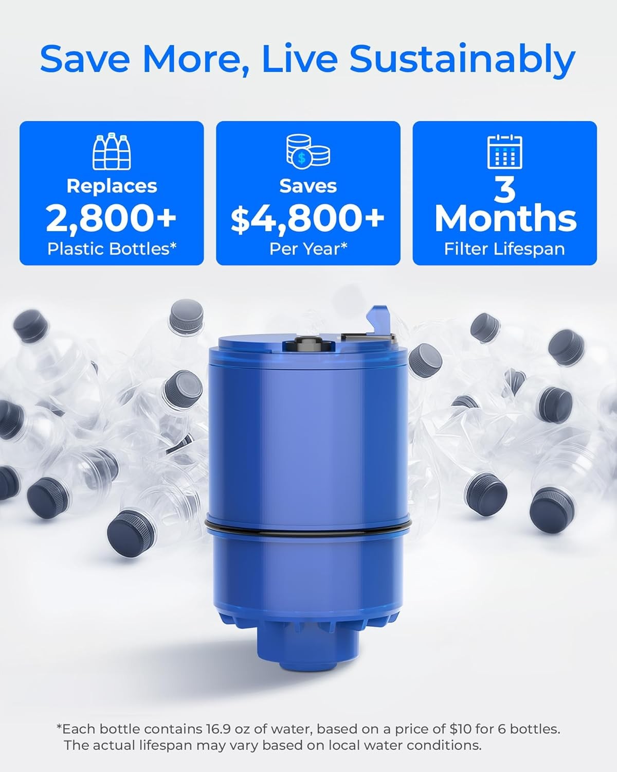 Waterdrop Faucet Water Filter, Compatible with All PUR 6 pack