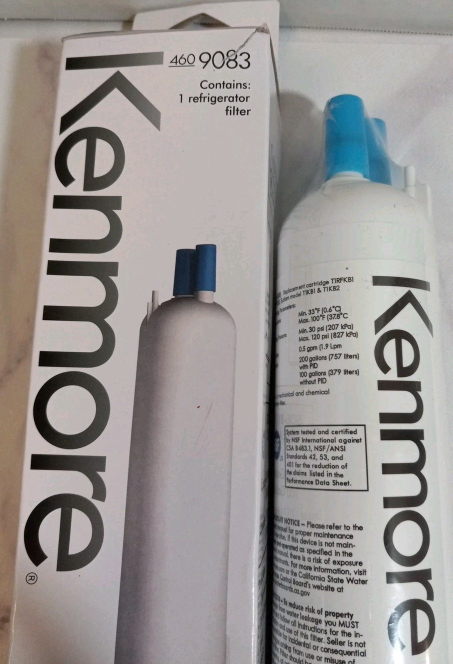 Kenmore Replacement Refrigerator Water Filters 460-9083 New Lot Of 2(1 w/o Box)