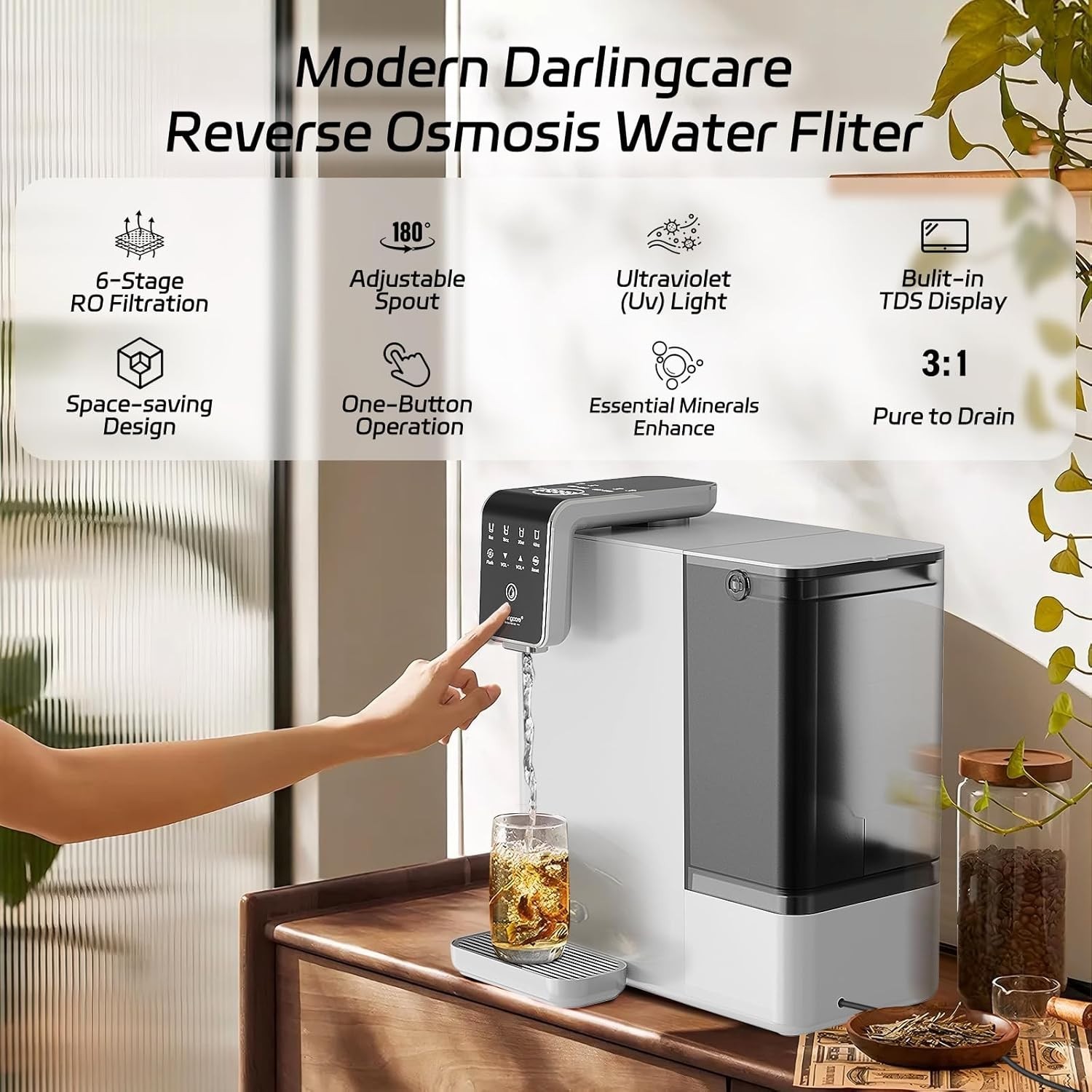 Darlingcare Electric SJ-100R-01 Reverse Osmosis Counter Water Filtration System