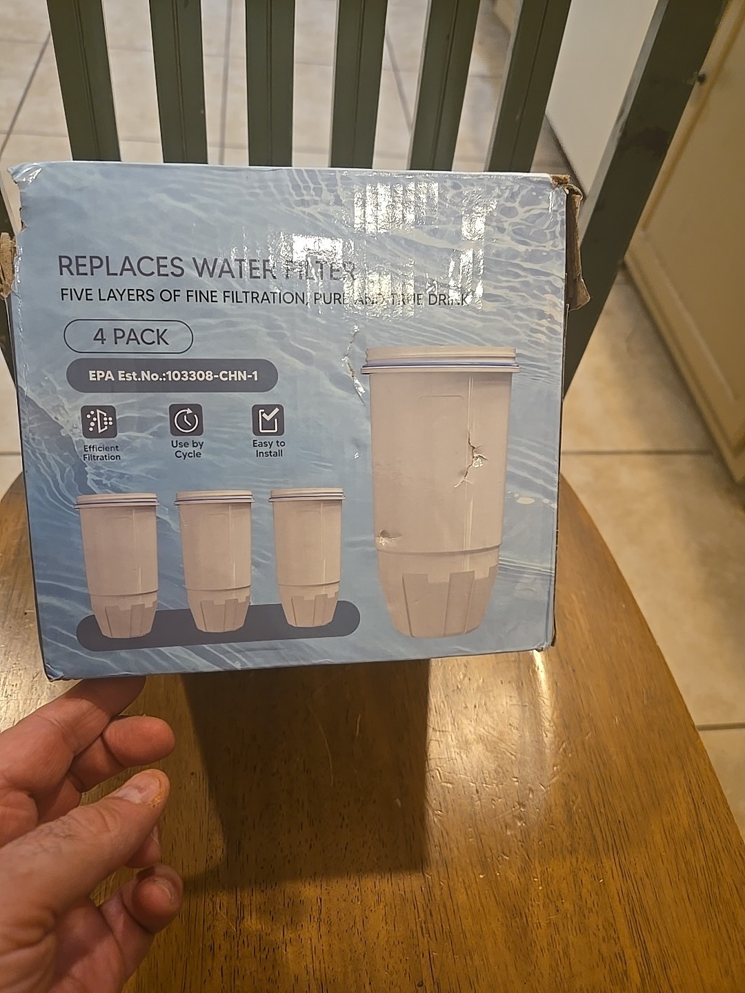 4x Water Filter Replacement for Zero Water ZR-017, ZR-001 Pitcher Water Filter