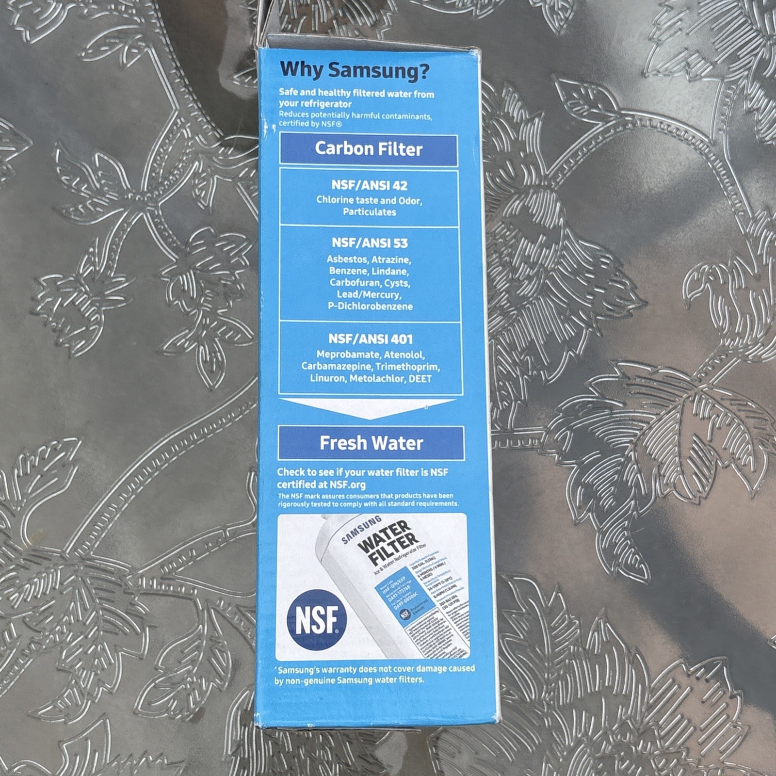 Samsung HAF-QIN/EXP Genuine Refrigerator Water Filter Reduces 99% of Harmful Con